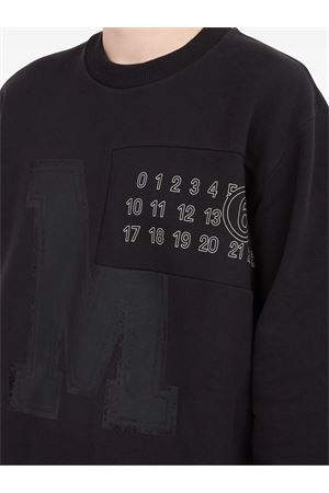 Black cotton sweatshirt MM6 MAISON MARGIELA | SH0GU0029M25014900